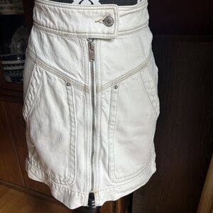 Isabel Etoile Marant Denim Mini Skirt Front Zipper Size 34 Euro/2 US